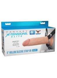 Полый страпон на ремнях 6’’ Hollow Silicone Strap-on - Pipedream - купить с доставкой в Новошахтинске