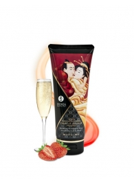 Массажный крем для тела с ароматом клубники и шампанского Sparkling Strawberry Wine - 200 мл. - Shunga - купить с доставкой в Новошахтинске