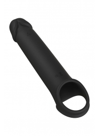 Черная насадка-удлинитель с вибрацией Vibrating Extender With Remote - Dream Toys - в Новошахтинске купить с доставкой