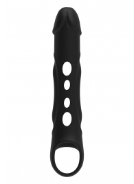 Черная насадка-удлинитель Vibrating Extender With Remote с вибрацией - Dream Toys - в Новошахтинске купить с доставкой