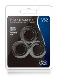 Набор из 3 черных эрекционных колец Black Small Penis Rings - Blush Novelties - в Новошахтинске купить с доставкой