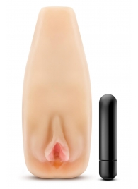 Мастурбатор-вагина с вибрацией Soft   Wet Natasha Realistic Beige Masturbator - Blush Novelties - в Новошахтинске купить с доставкой