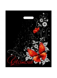 Черный пакет Glamour с вырубной ручкой (38х47 см) - Сима-Ленд - купить с доставкой в Новошахтинске