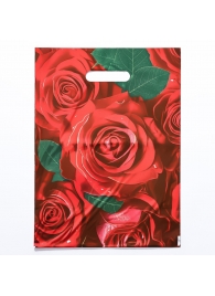 Пакет с цветочным принтом и вырубной ручкой (30х40 см) - Сима-Ленд - купить с доставкой в Новошахтинске