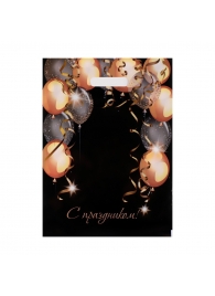 Пакет с вырубной ручкой и принтом в виде шариков (30х40 см) - Сима-Ленд - купить с доставкой в Новошахтинске