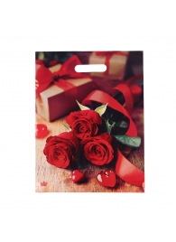 Пакет с принтом в виде роз (31х40 см) - Сима-Ленд - купить с доставкой в Новошахтинске