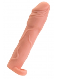 Телесная удлиняющая насадка с подхватом - 19 см. - ToyFa - в Новошахтинске купить с доставкой