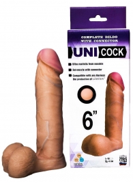 Насадка для страпона фаллической формы UNICOCK 6  - 18 см. - LOVETOY (А-Полимер) - купить с доставкой в Новошахтинске