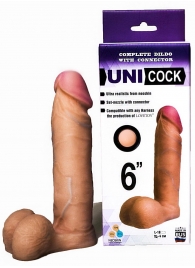 Насадка для страпона фаллической формы UNICOCK 6  - 18 см. - LOVETOY (А-Полимер) - купить с доставкой в Новошахтинске