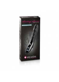 Вибратор с электростимуляцией Sizzling Simon Black Edition - 27 см. - MyStim - купить с доставкой в Новошахтинске