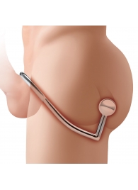 Кольцо на пенис с анальным стимулятором Stainless Steel Anal Hook   Cock Ring - BlueLine - в Новошахтинске купить с доставкой