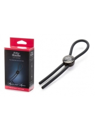 Тёмно-серое эрекционное кольцо с зажимом Again and Again Adjustable Cock Ring - Fifty Shades of Grey - в Новошахтинске купить с доставкой