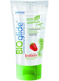 Гель-смазка на водной основе с ароматом клубники BioGlide - 80 мл. - Joy Division - купить с доставкой в Новошахтинске