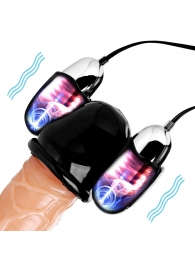 Черная стимулирующая насадка для головки полового члена Multi Speed Vibrating Penis Head Teaser - XR Brands - в Новошахтинске купить с доставкой