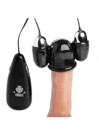 Черная стимулирующая насадка для головки полового члена Multi Speed Vibrating Penis Head Teaser - XR Brands - в Новошахтинске купить с доставкой
