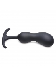 Черный массажер простаты с утяжелителями Premium Silicone Weighted Prostate Plug Large - 18,8 см. - XR Brands - в Новошахтинске купить с доставкой