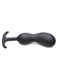 Черный массажер простаты с утяжелителями Premium Silicone Weighted Prostate Plug XL - 20,8 см. - XR Brands - в Новошахтинске купить с доставкой