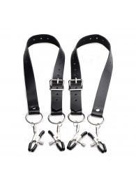 Ремни с зажимами для половых губ Spread Labia Spreader Straps with Clamps - XR Brands - купить с доставкой в Новошахтинске