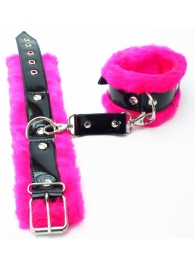 Оковы на ноги с розовым мехом BDSM Light - БДСМ Арсенал - купить с доставкой в Новошахтинске