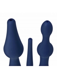 Набор из 3 универсальных насадок для анального душа Universal 3 Piece Silicone Enema Attachment Set - XR Brands - купить с доставкой в Новошахтинске