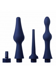 Набор из 3 универсальных насадок для анального душа Universal 3 Piece Silicone Enema Attachment Set - XR Brands - купить с доставкой в Новошахтинске
