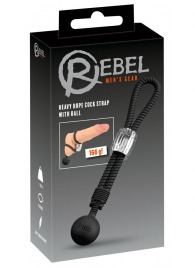 Черное эрекционное лассо с шариком-утяжелителем Heavy Rope - Orion - в Новошахтинске купить с доставкой