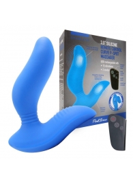 Синий вибромассажер простаты 3,5’’ Remote Control Curve P-spot Massager - 12 см. - Erokay - в Новошахтинске купить с доставкой