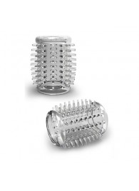 Прозрачная насадка с шипами STAY HARD COCK SLEEVE 01 CLEAR - Blush Novelties - в Новошахтинске купить с доставкой