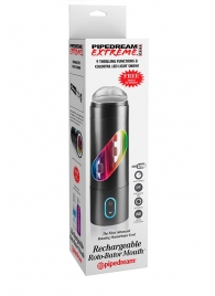 Перезаряжаемый мастурбатор-ротик Extreme Toyz Rechargeable Roto-Bator Mouth - Pipedream - в Новошахтинске купить с доставкой