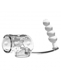 Прозрачная насадка на пенис и мошонку с анальным стимулятором Rilley - Baile - в Новошахтинске купить с доставкой