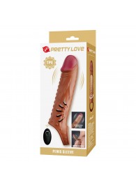 Коричневая вибронасадка с подхватом мошонки и пультом ДУ - Baile - в Новошахтинске купить с доставкой