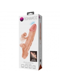 Телесная вибронасадка на пенис с подхватом мошонки - 20 см. - Baile - в Новошахтинске купить с доставкой