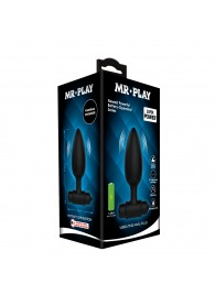 Черная анальная пробка с вибрацией - 11,5 см. - Baile