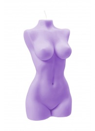 Фиолетовая интерьерная свеча в форме женского торса - 850 гр. - Pecado - купить с доставкой в Новошахтинске