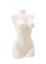 Белая интерьерная свеча в форме женского торса - 850 гр. - Pecado - купить с доставкой в Новошахтинске