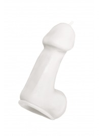 Белая свеча в форме пениса - 47 гр. - Pecado - купить с доставкой в Новошахтинске