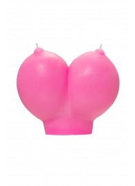 Розовая свеча «Сиськи» - 150 гр. - Pecado - купить с доставкой в Новошахтинске