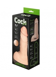 Телесный фаллоудлинитель с мошонкой Cock Next - 19 см. - LOVETOY (А-Полимер) - в Новошахтинске купить с доставкой