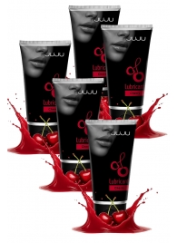 Набор из 5 съедобных лубрикантов JUJU со вкусом вишни - JuJu - купить с доставкой в Новошахтинске