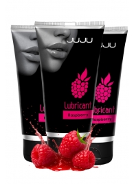 Набор из 3 съедобных лубрикантов JUJU со вкусом малины - JuJu - купить с доставкой в Новошахтинске