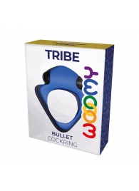 Синее эрекционное кольцо Wooomy Tribeс с вибрацией - Adrien Lastic - в Новошахтинске купить с доставкой