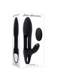 Черная насадка на пенис с вибрацией Nautilus - Zero Tolerance - в Новошахтинске купить с доставкой