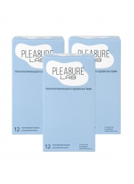 Набор из 3 упаковок ультратонких презервативов Pleasure Lab (по 12 шт.) - Pleasure Lab - купить с доставкой в Новошахтинске