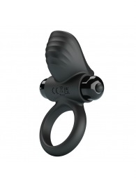 Черное эрекционное кольцо с вибрацией Adrien - Baile - в Новошахтинске купить с доставкой