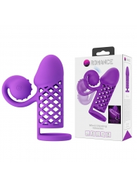 Фиолетовая вибронасадка с клиторальным отростком Harden - Baile - в Новошахтинске купить с доставкой