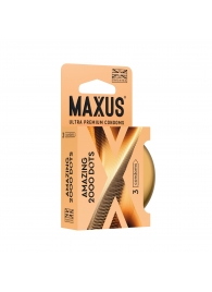 Точечные презервативы MAXUS 2000 Amazing Dots с железным кейсом - 3 шт. - Maxus - купить с доставкой в Новошахтинске