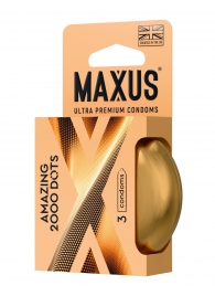 Точечные презервативы MAXUS 2000 Amazing Dots с железным кейсом - 3 шт. - Maxus - купить с доставкой в Новошахтинске