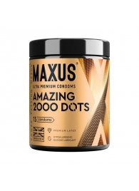 Точечные презервативы MAXUS 2000 Amazing Dots с железным кейсом - 15 шт. - Maxus - купить с доставкой в Новошахтинске
