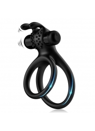 Черное эрекционное виброкольцо с подхватом мошонки Stay Hard - Boys of Toys - в Новошахтинске купить с доставкой