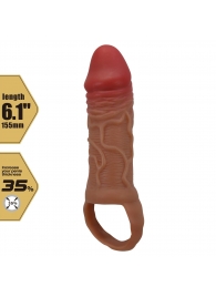 Реалистичная насадка на член Peirre - 15,5 см. - Baile - в Новошахтинске купить с доставкой